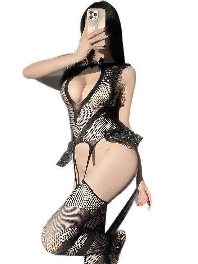 Fishing Socks - Bodystocking Jaring Ikan Berenda Seksi, Stoking