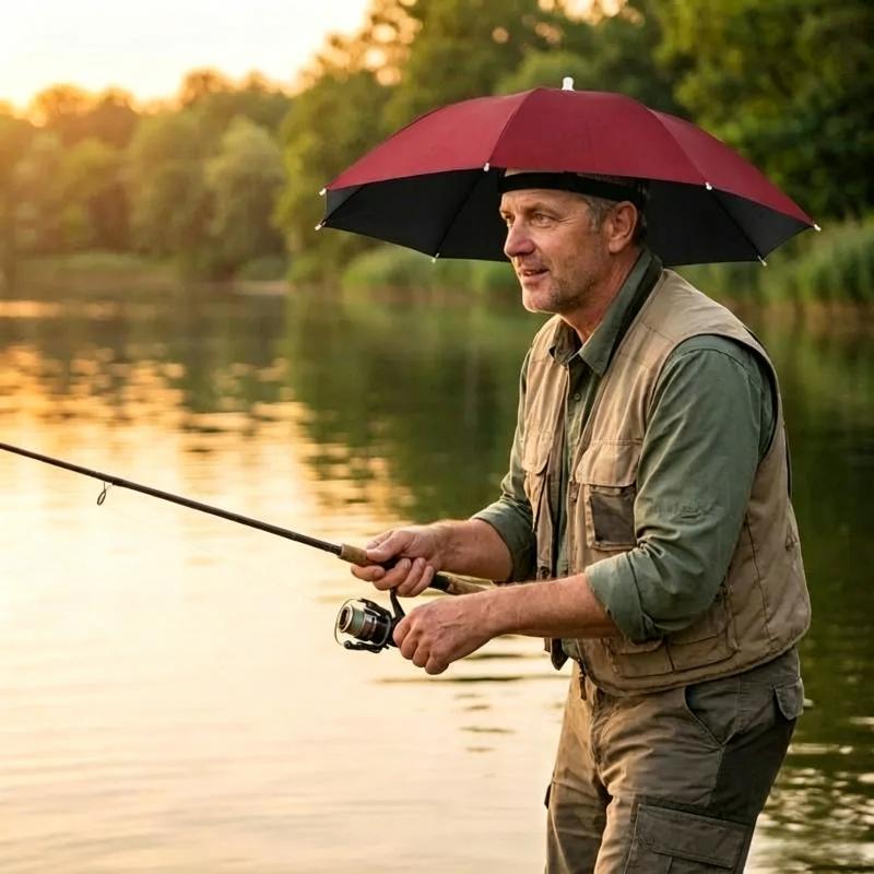 Topi Payung Lipat Anti UV Taha - Fishing Hat ulasan dan harga