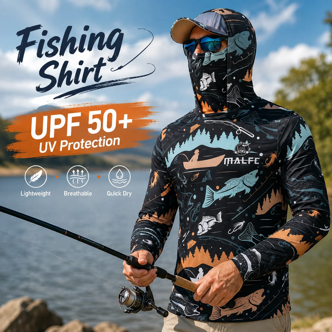 Kemeja Pancing Lengan Panjang  - Fishing Shirt Uv Protection ulasan dan harga