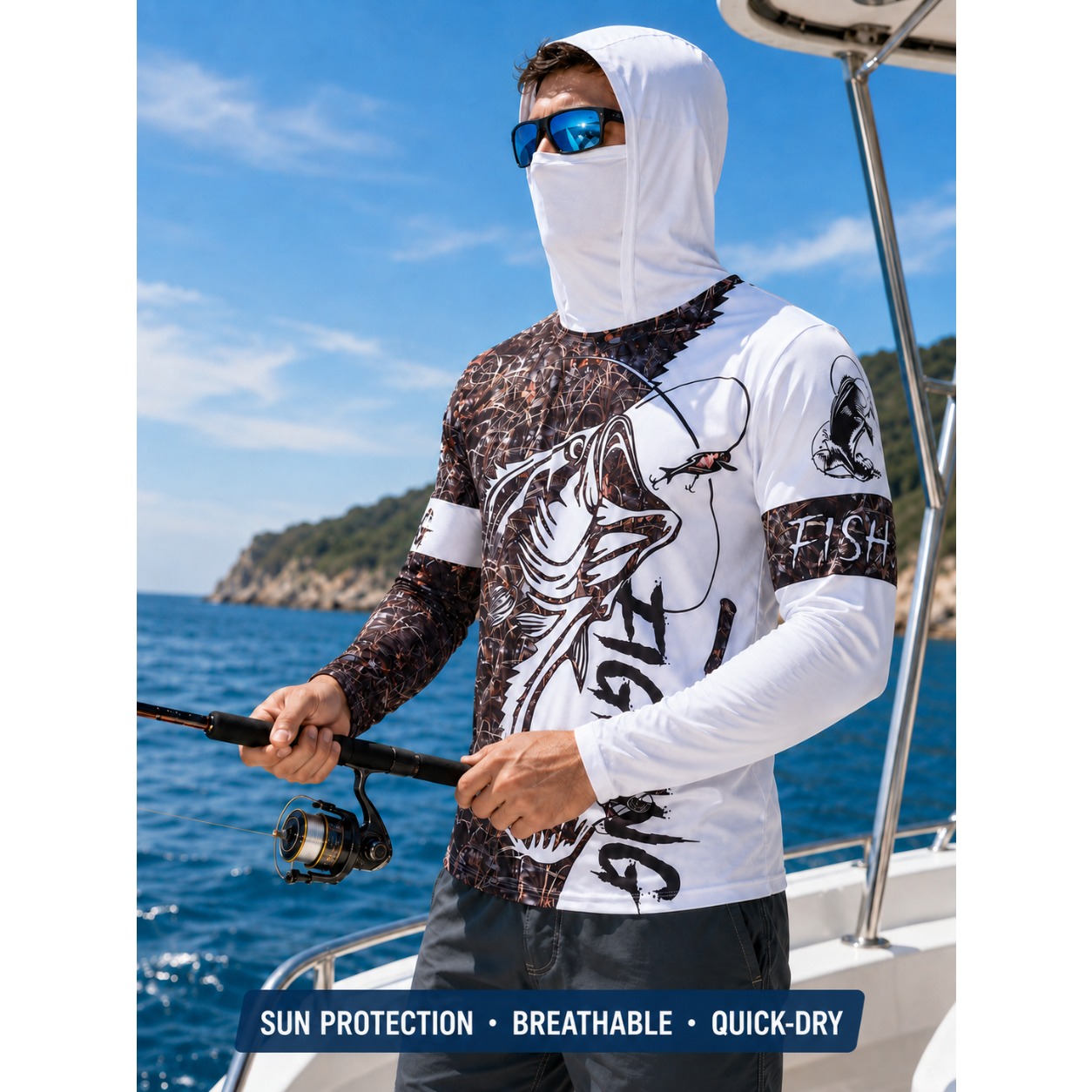 MALFC 1PC Kaos Pancing Pria Be - Fishing Shirt Uv Protection ulasan dan harga